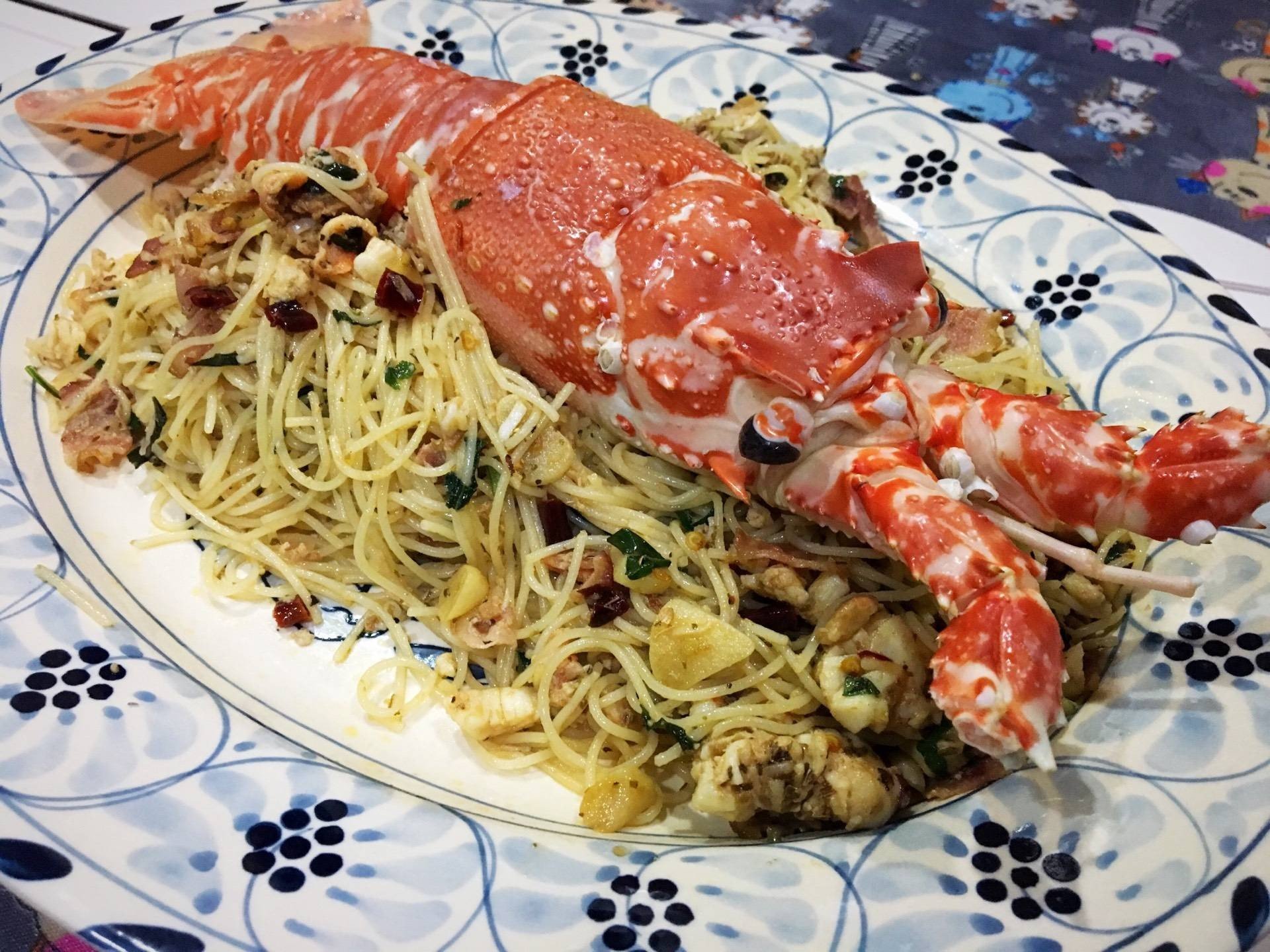 สูตร Lobster Spaghetti Aglio e Olio พร้อมวิธีทำโดย ชีวิตเซลล์ช่างยากลำบาก Wongnai Cooking