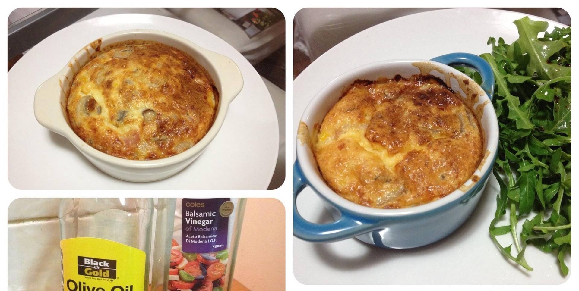 คิชเบคอนเห็ด (Bacon and mushroom quiche)