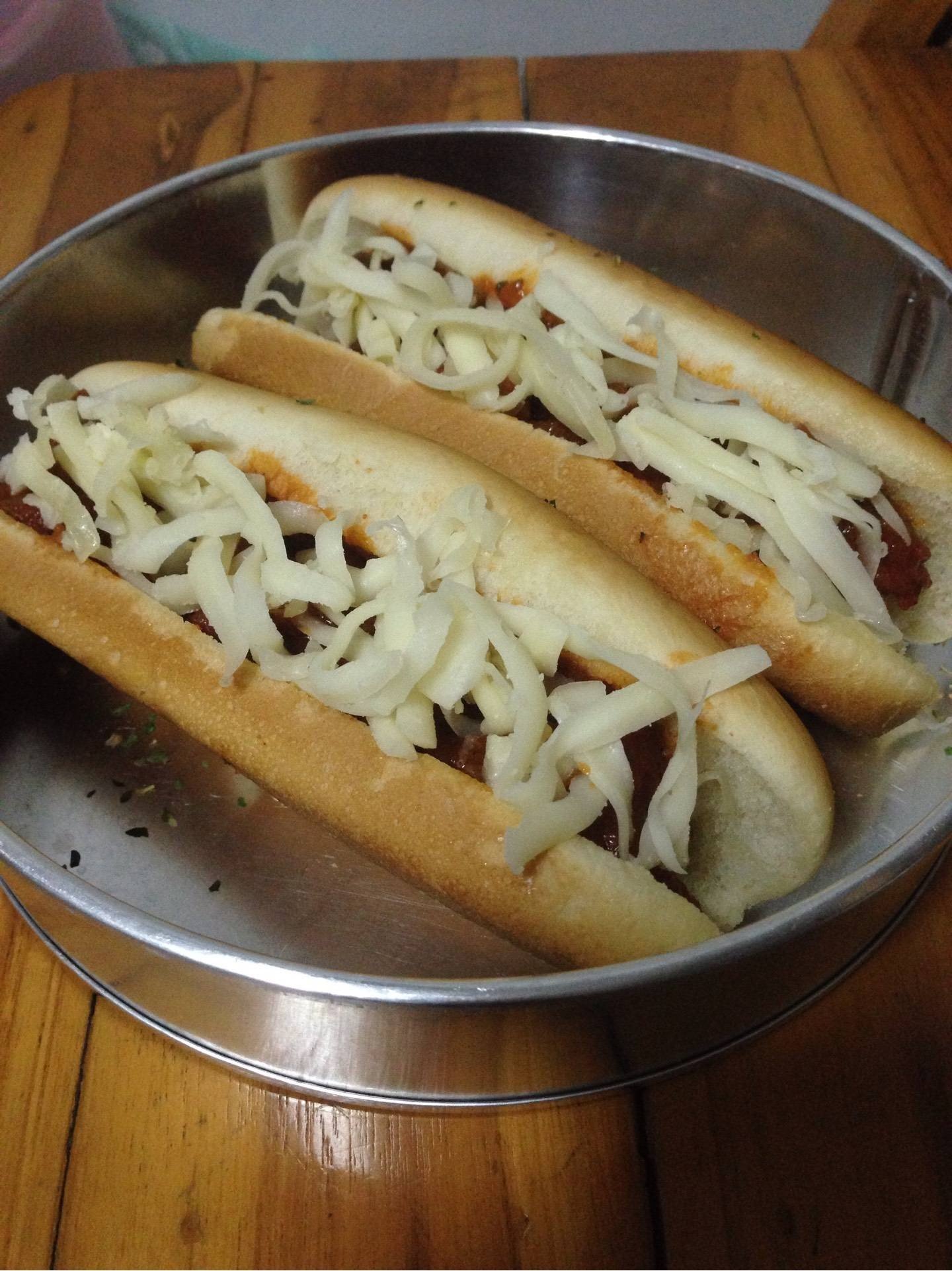 Homemade Meatball Cheese Sandwich 