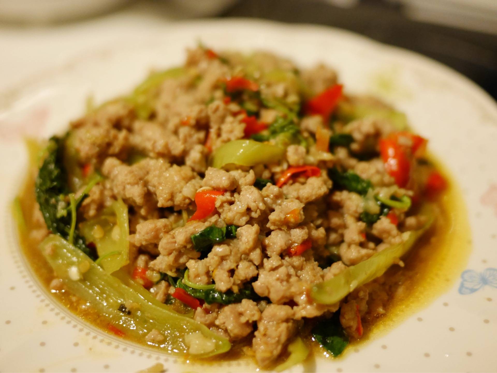 ผัดกระเพราหมูสับ