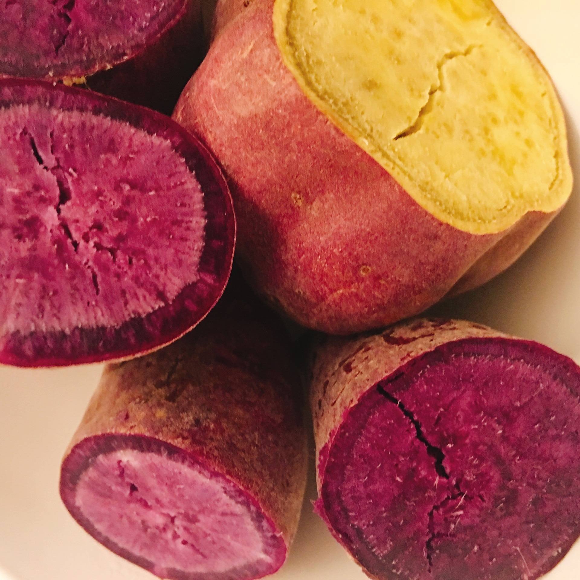 มันม่วงอบ ไมโครเวฟ