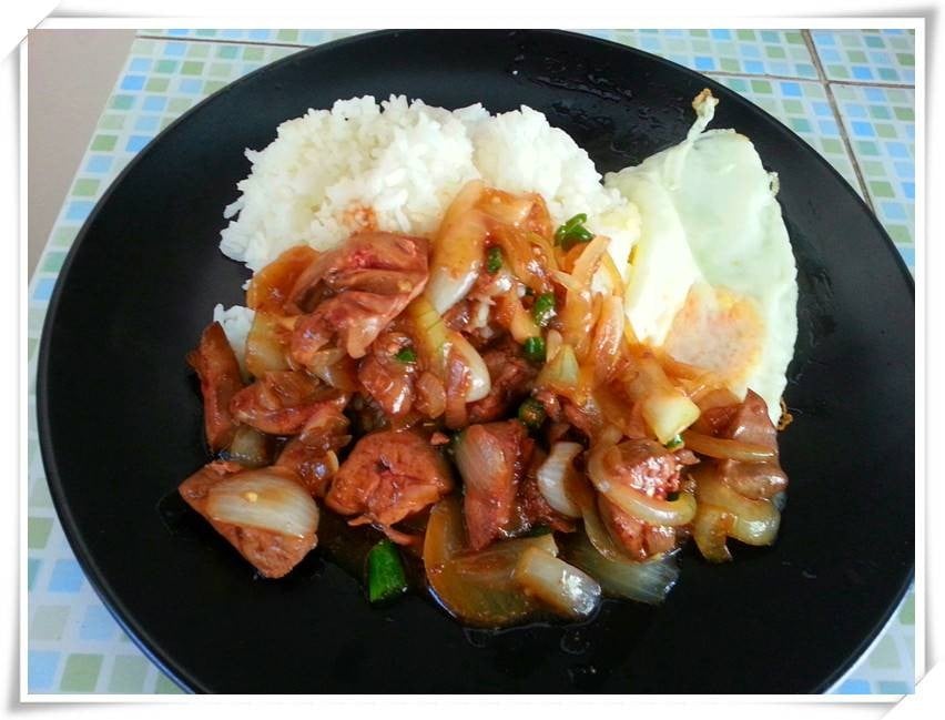 ตับไก่ผัดพริก