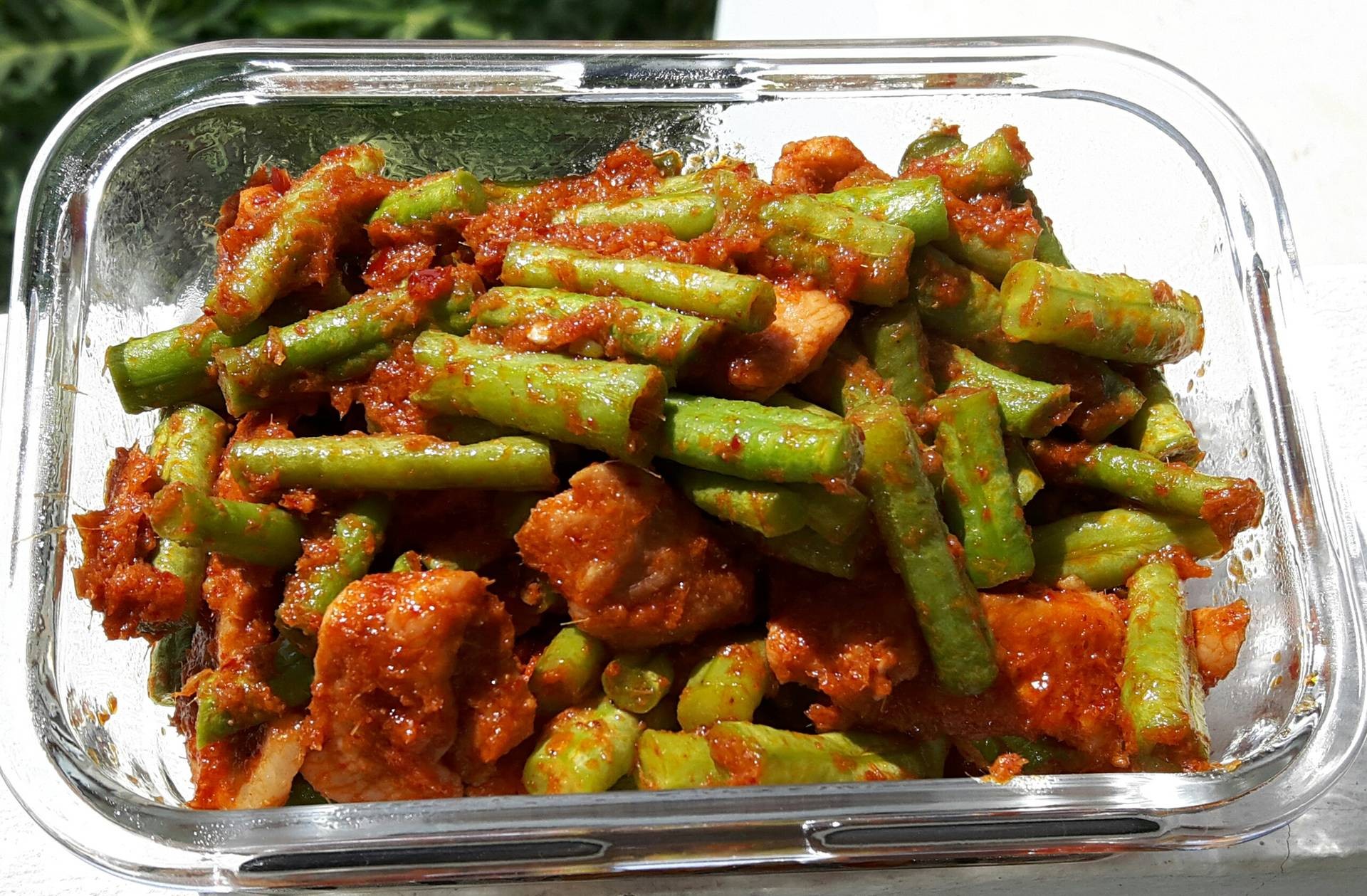 หมูผัดพริกแกง