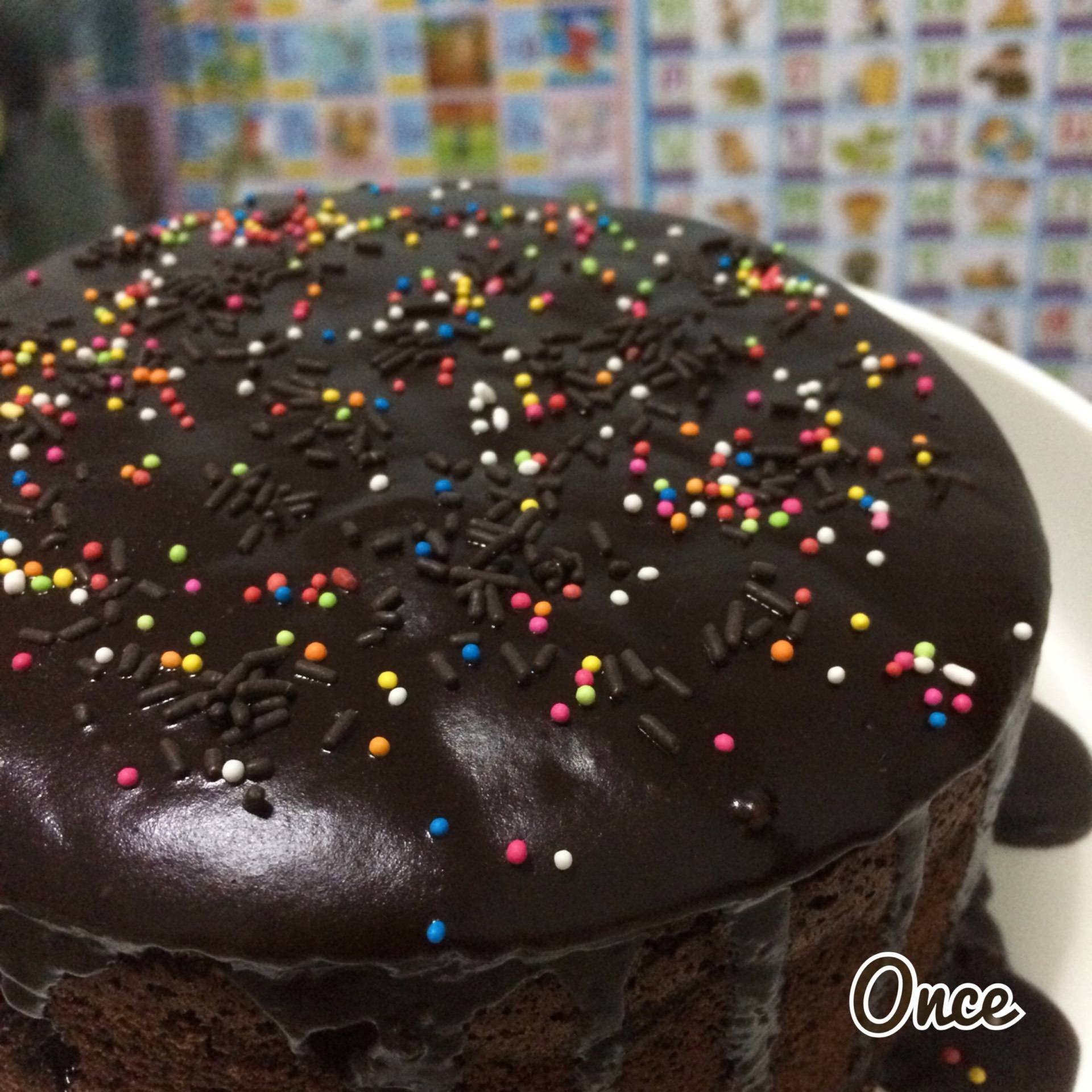 Chocolate chiffon cake with Chocolate icing
