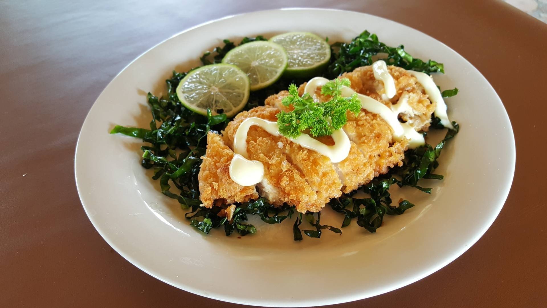 ไก่กรอบซอสครีมมะนาว