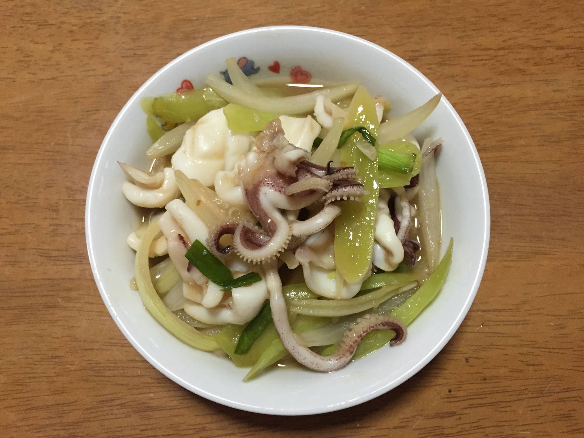 ผัดพริกหยวกปลาหมึก
