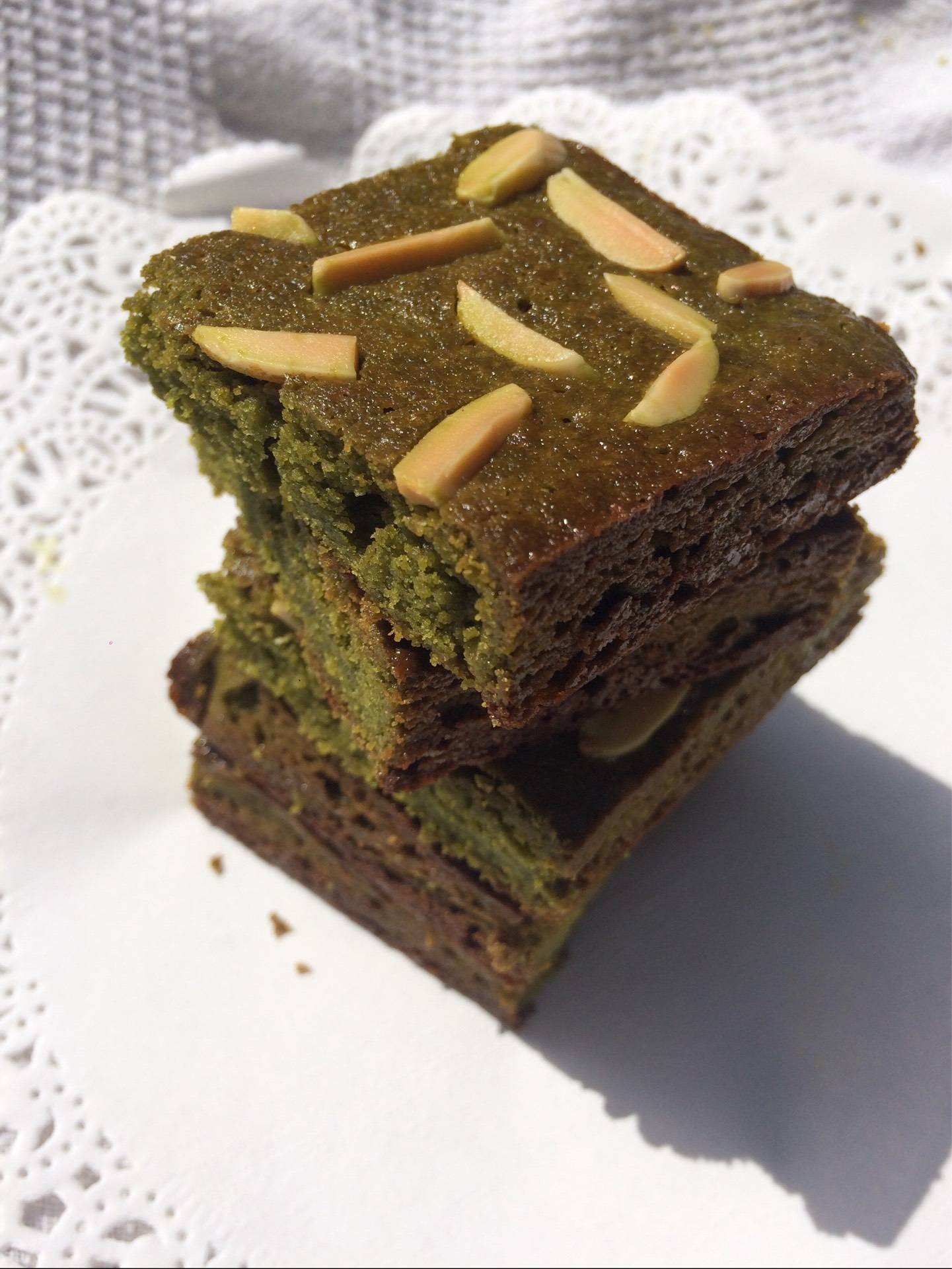 Matcha White Chocolate Blondies