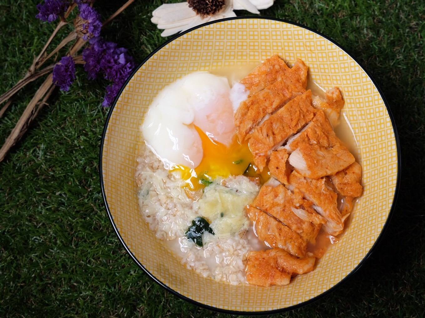 โจ๊กข้าวโอ๊ตอกไก่