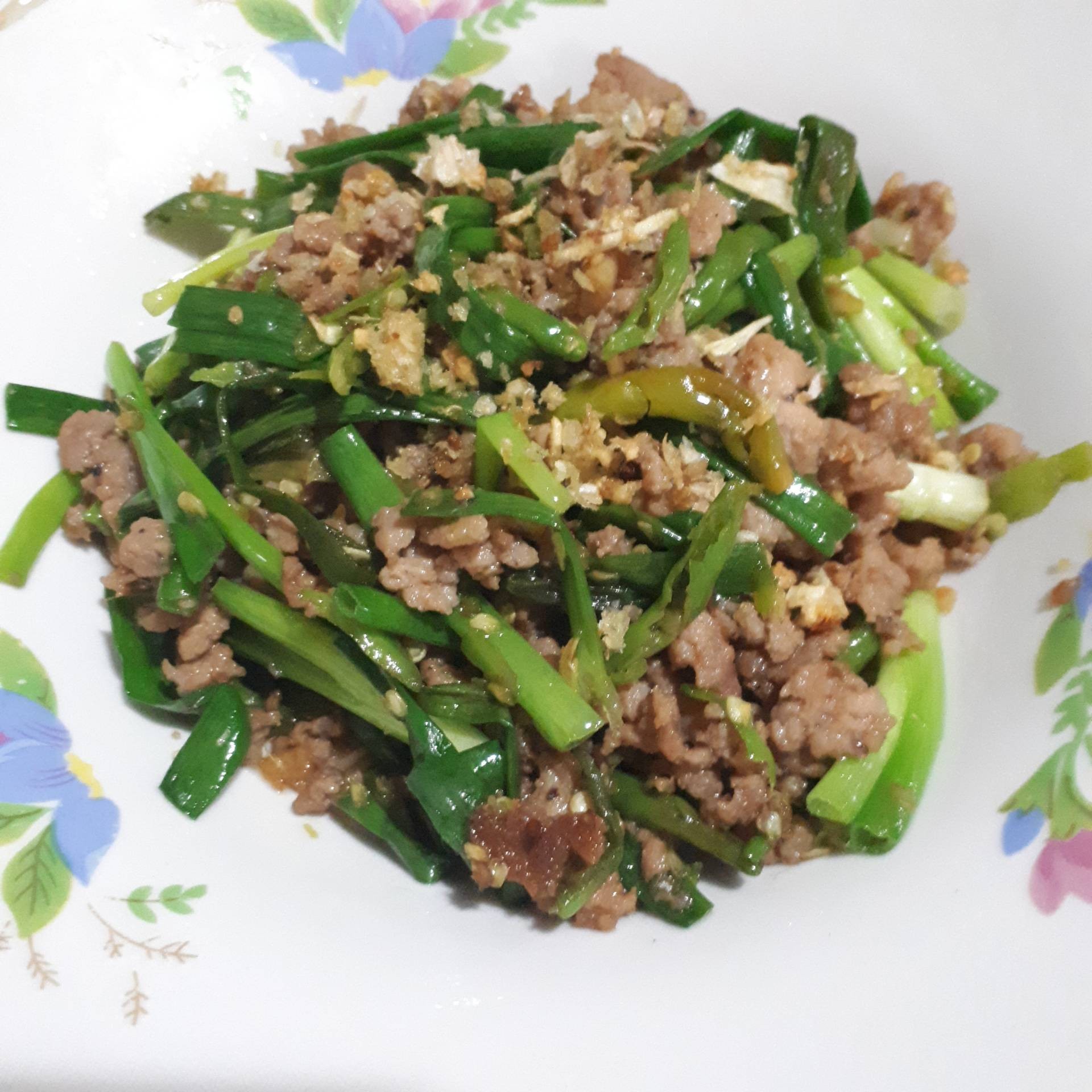 หมูผัดพริกขี้หนูสวน