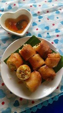 ปอเปี้ยะทอดไส้วุ้นเส้นหมูสับเห็ด