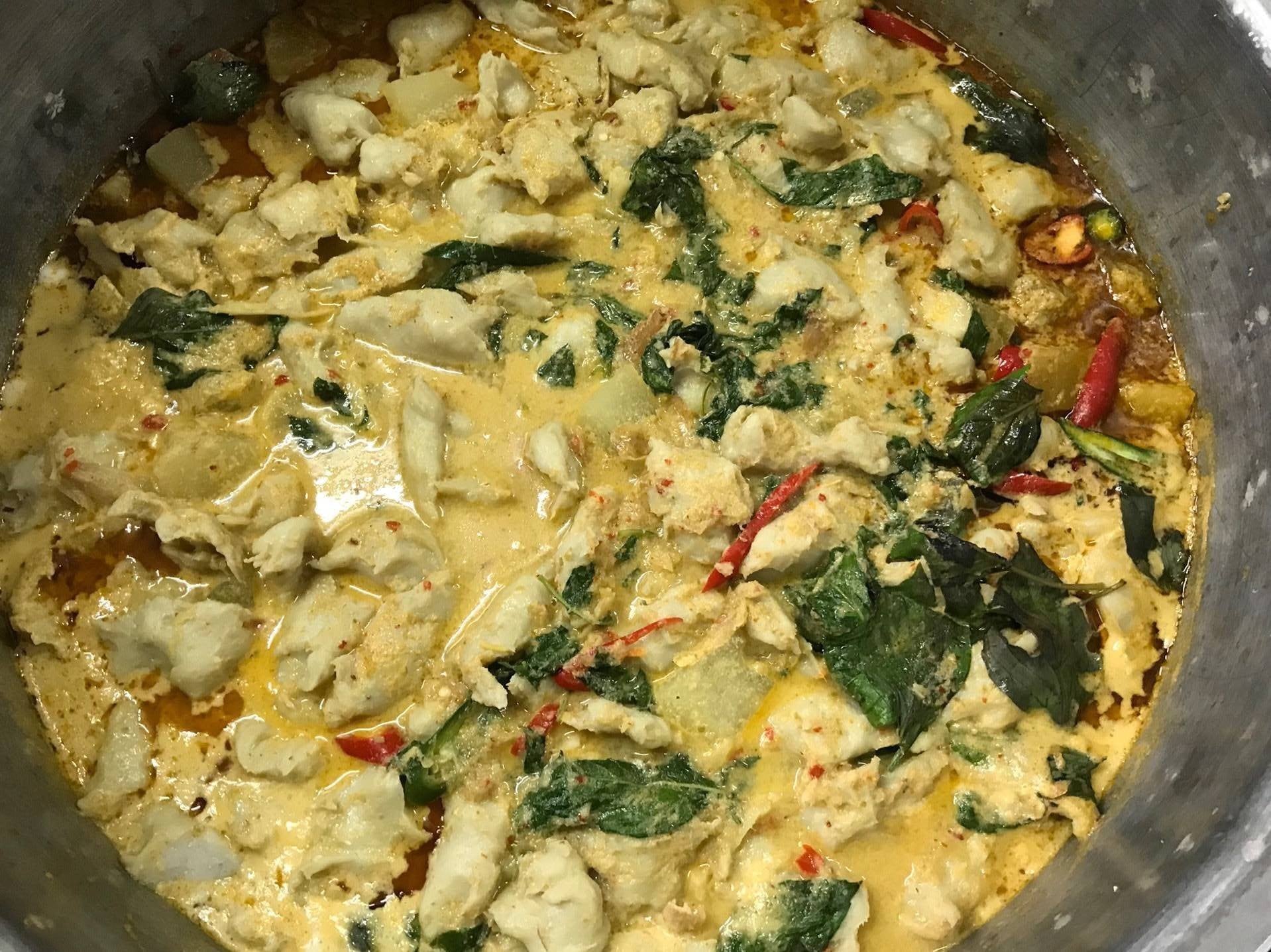 แกงฟักลูกชิ้นปลากราย