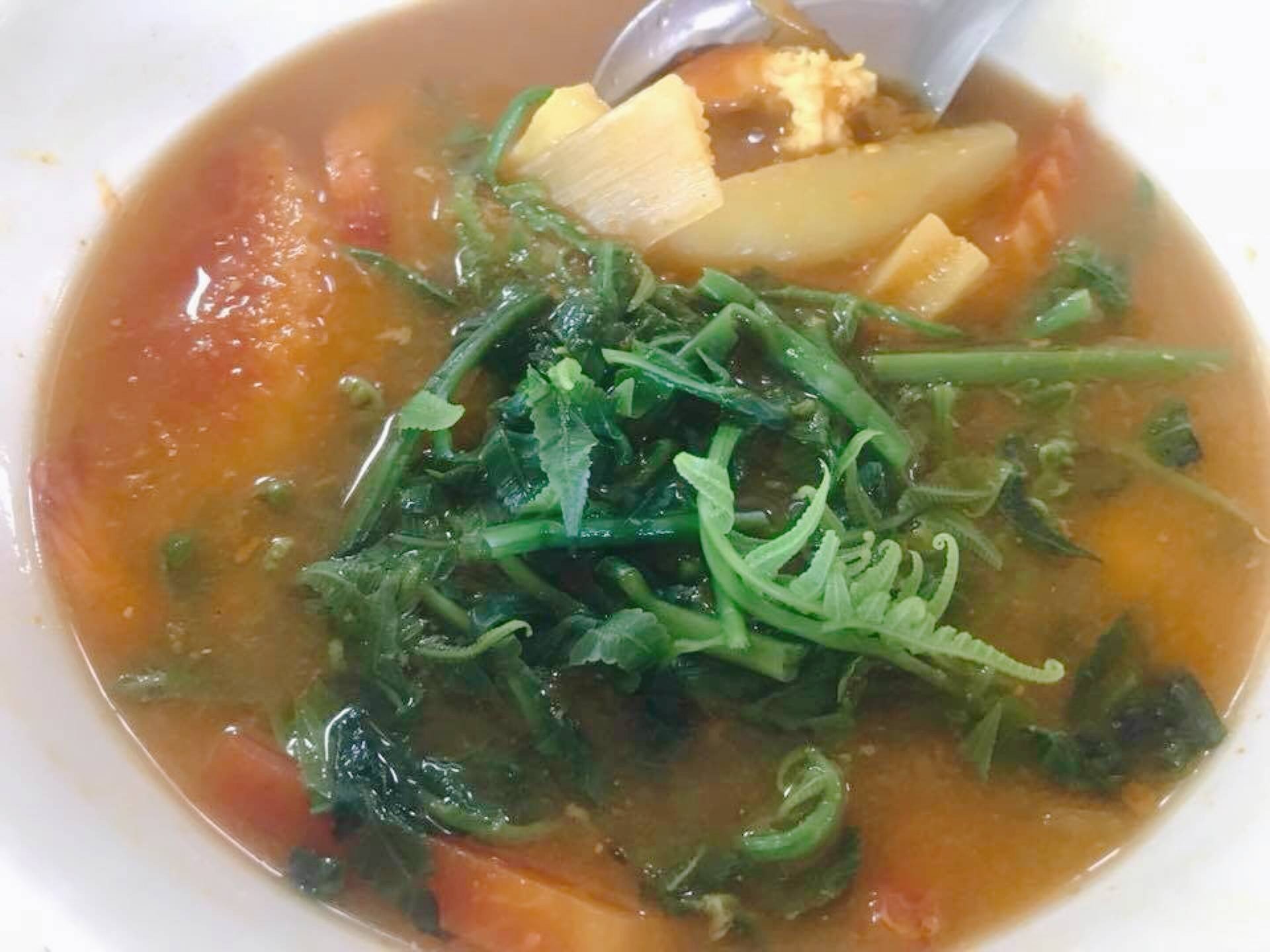 แกงส้มผักกูด 