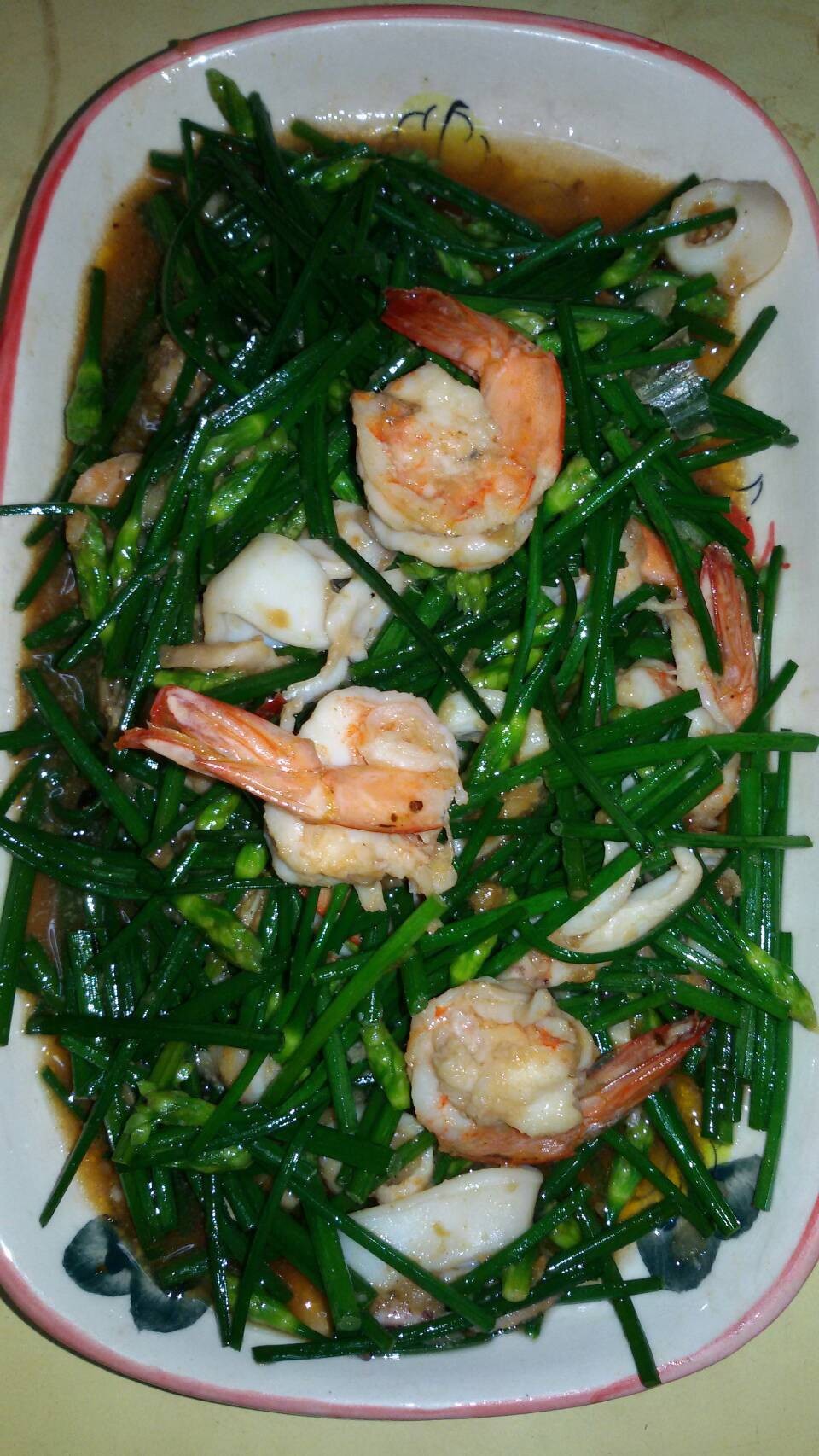 กุ้ยช่ายผัดกุ้ง