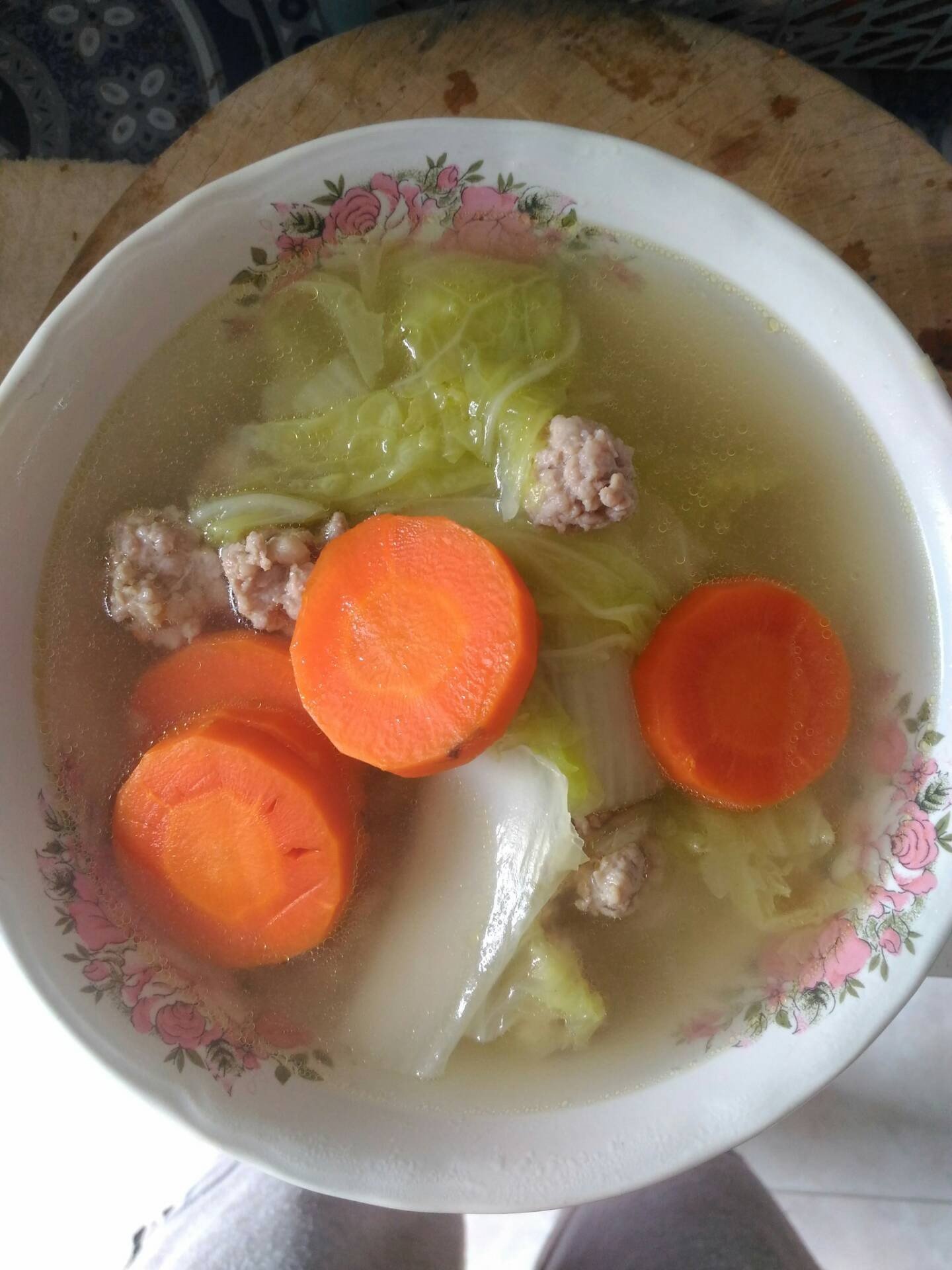 แกงจืดผักกาดขาวหมูสับวุ้นเส้น