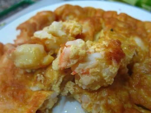 ไข่เจียวกุ้งแชบ๊วยสับ