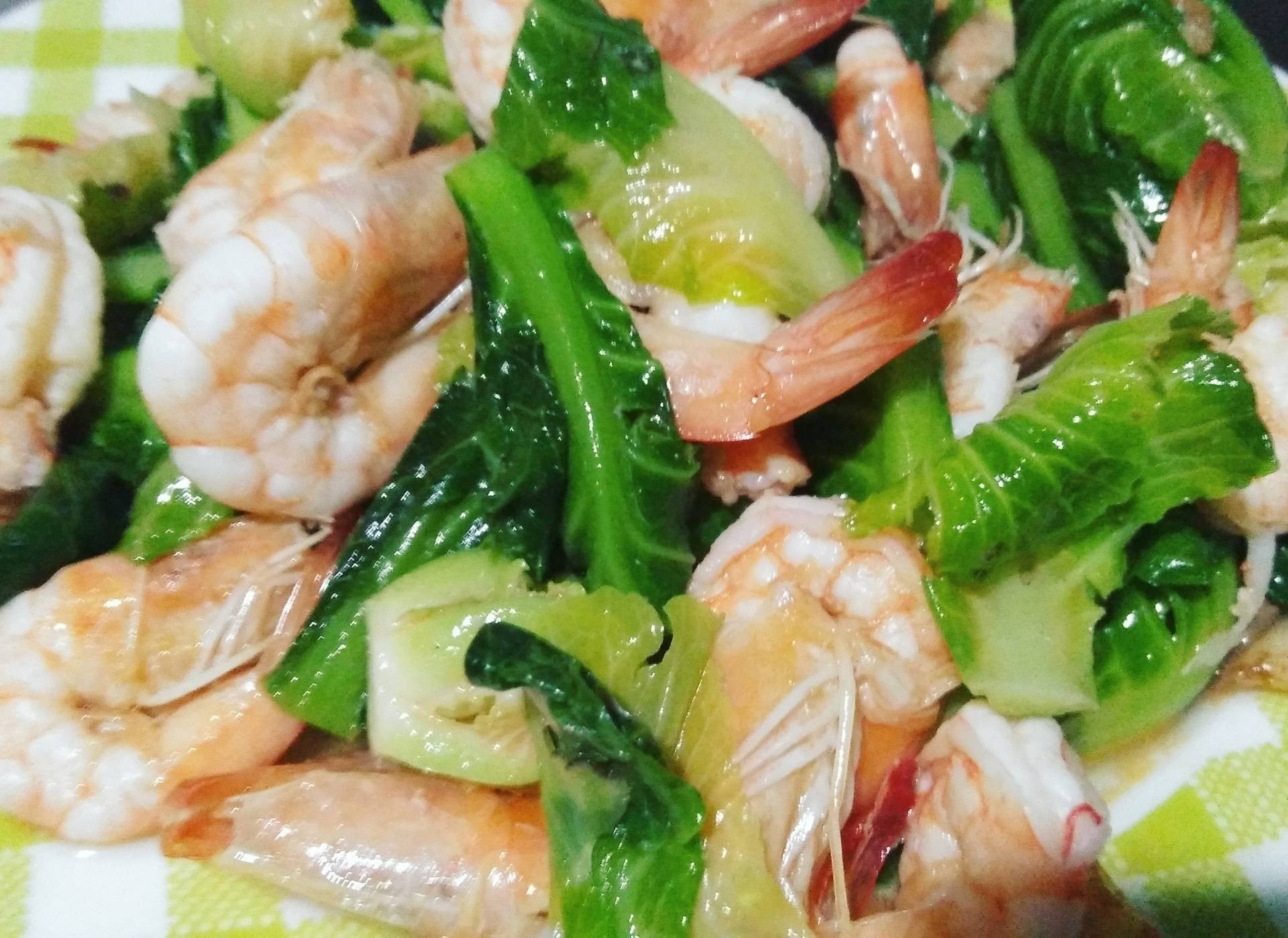 แขนงผัดกุ้ง