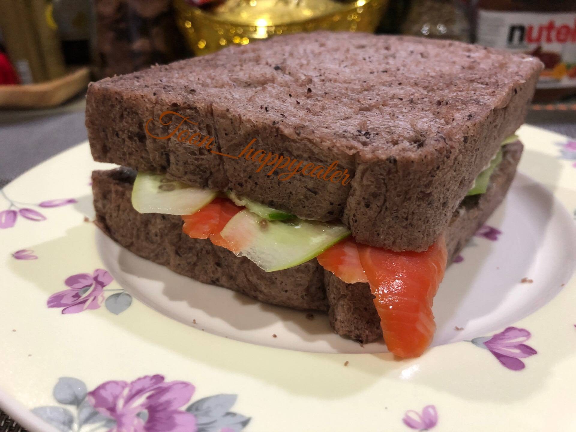 Smoked Salmon Cucumber Sandwich 