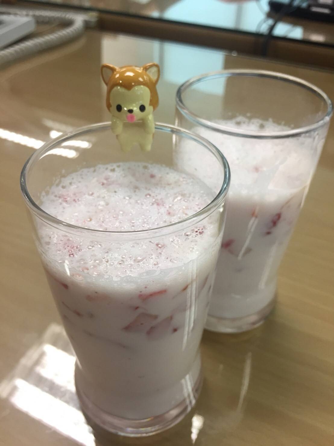 milky strawberry