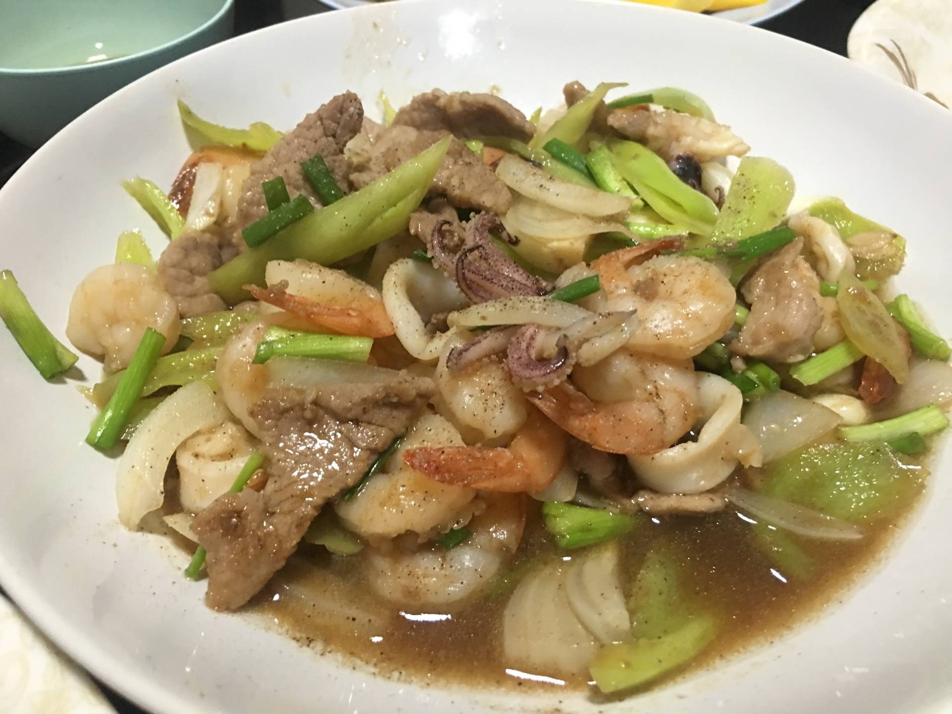 ผัดพริกสดทะเลรวม