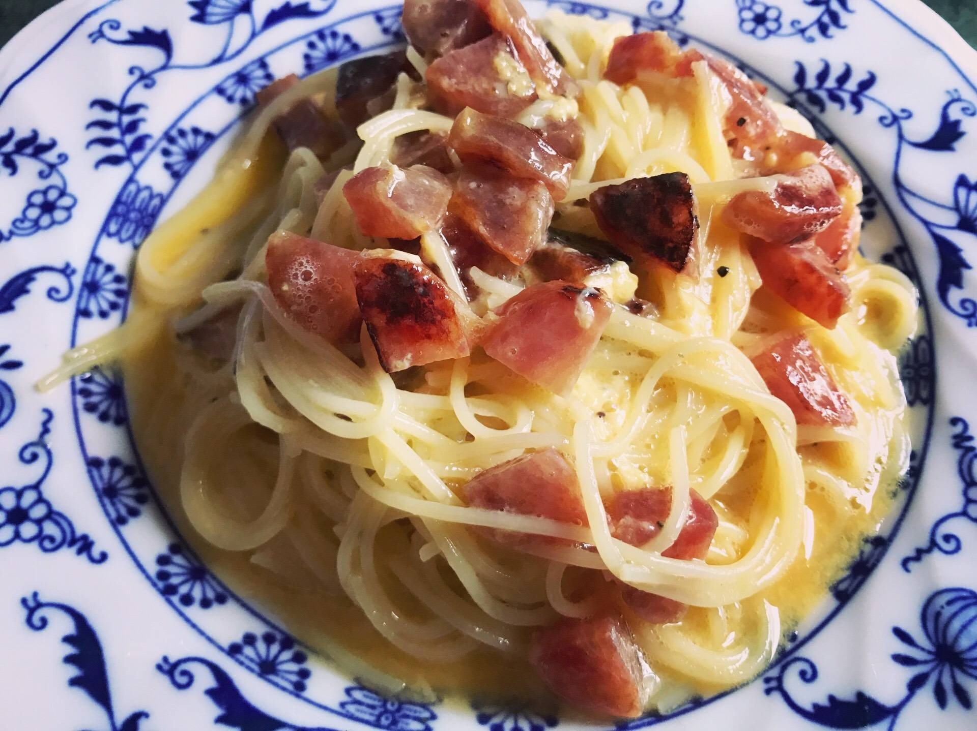 สปาเก็ตตีกุนเชียง Carbonara 