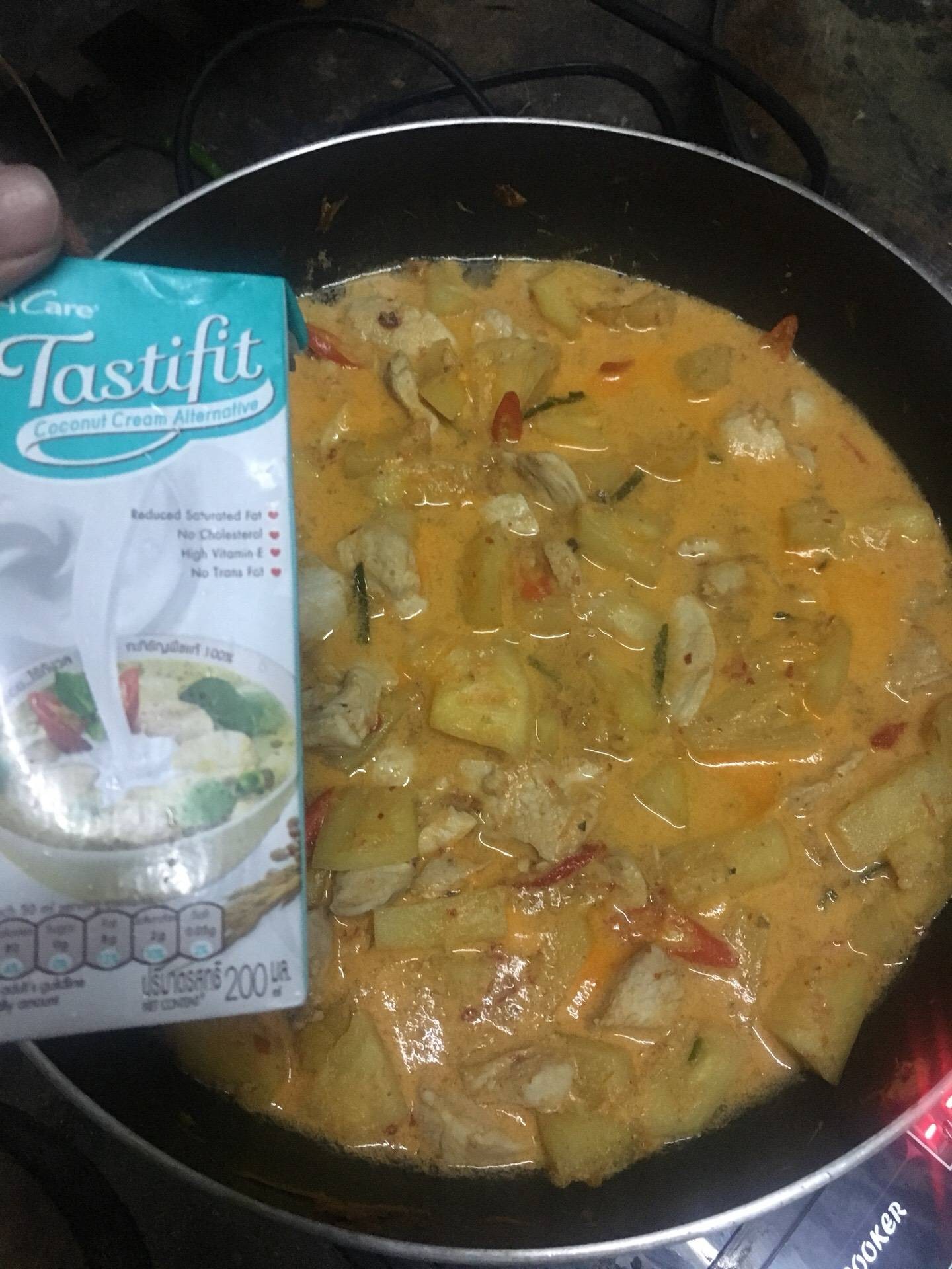 ข้าวไรซ์เบอร์รี่แกงคั่วสับปะรดอกไก่
