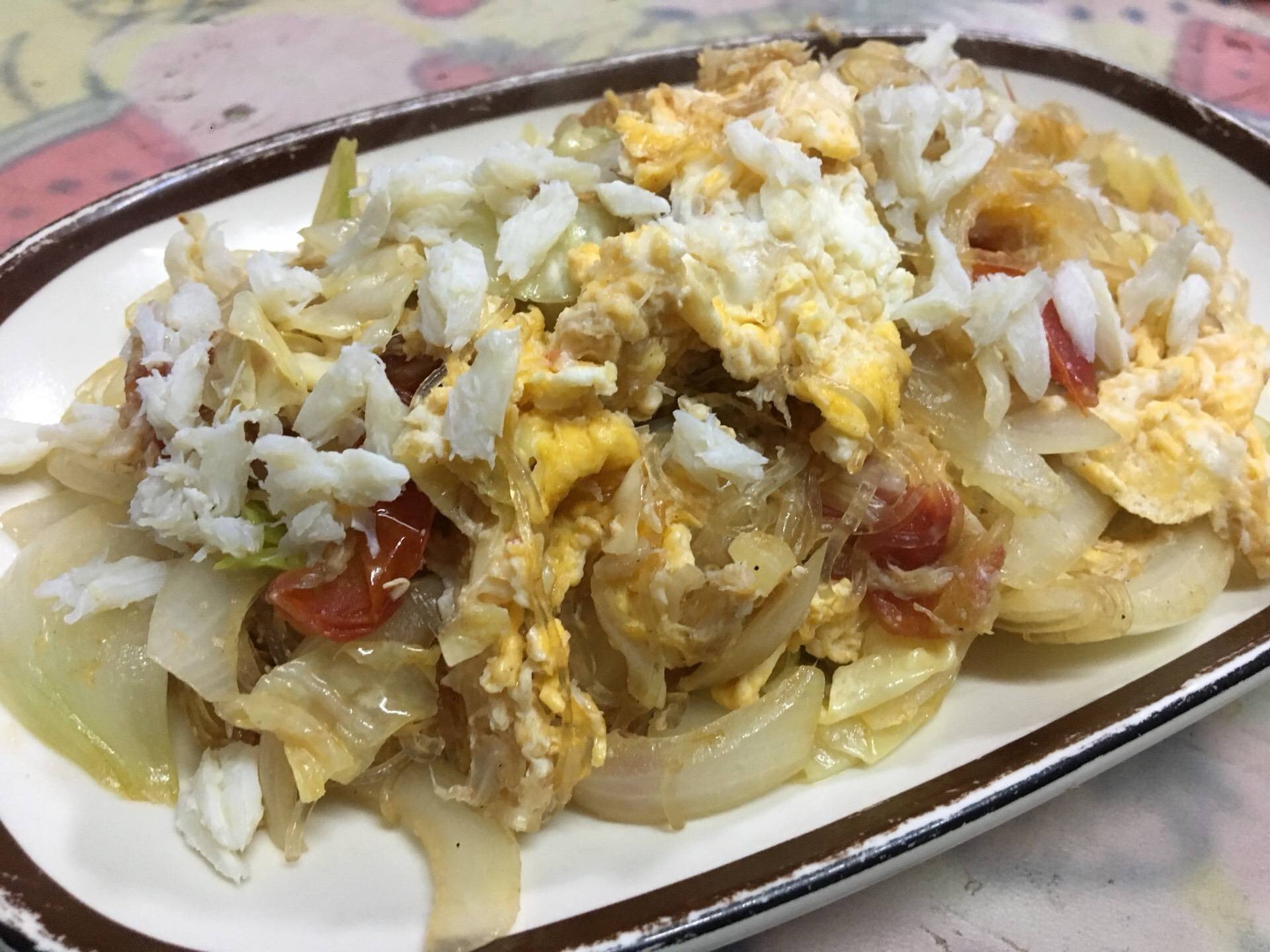 วุ้นเส้นผัดเนื้อปู