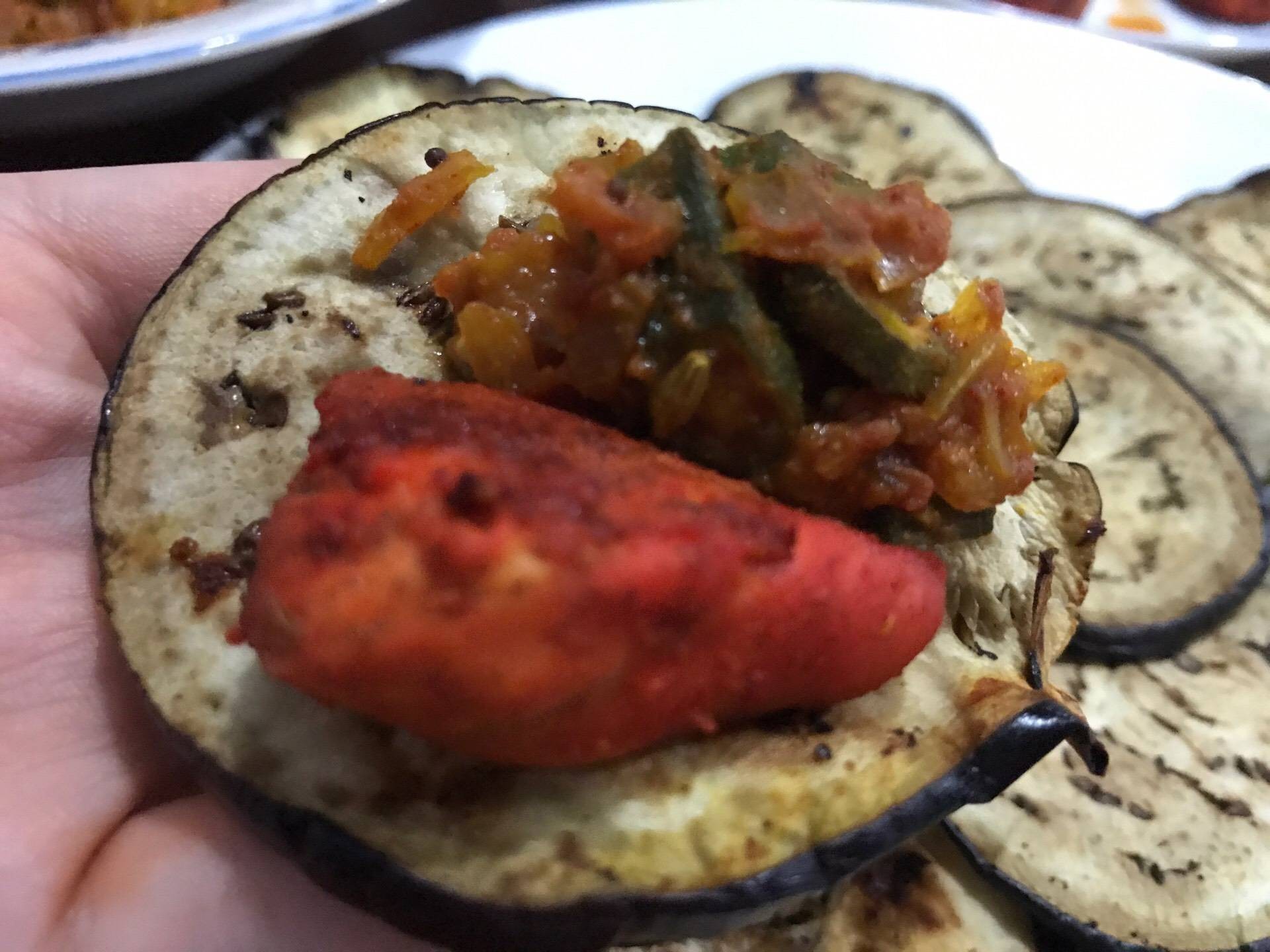 Eggplant Chapati, Pan Griled Eggplant โรตีสูตรคลีนทานกับอาหารอินเดีย