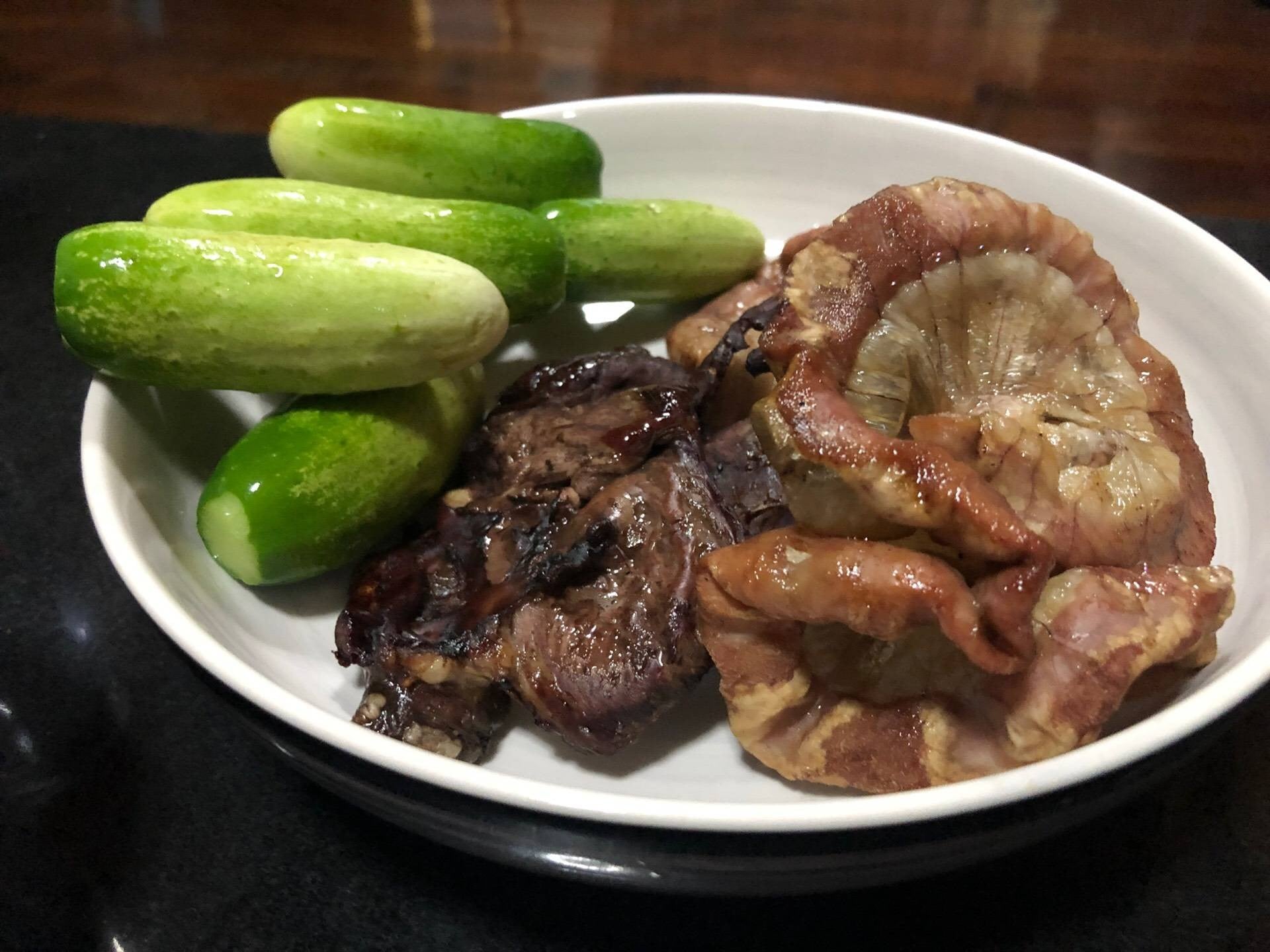 หัวใจหมูย่าง&ไส้ย่าง