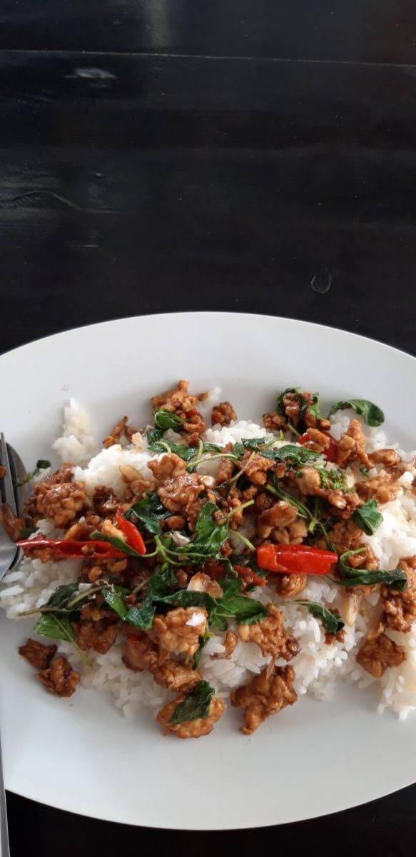 หมูสับผัดกะเพรา