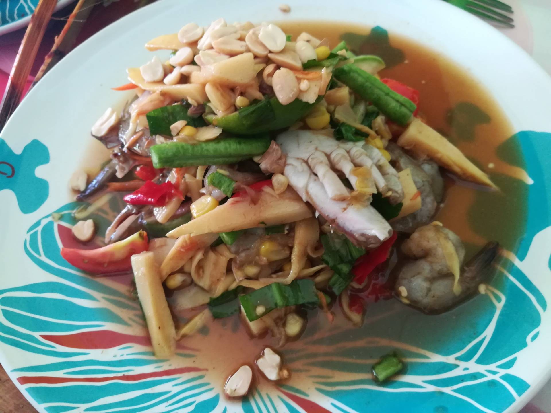 ตำปูม้าหน่อไม้สด