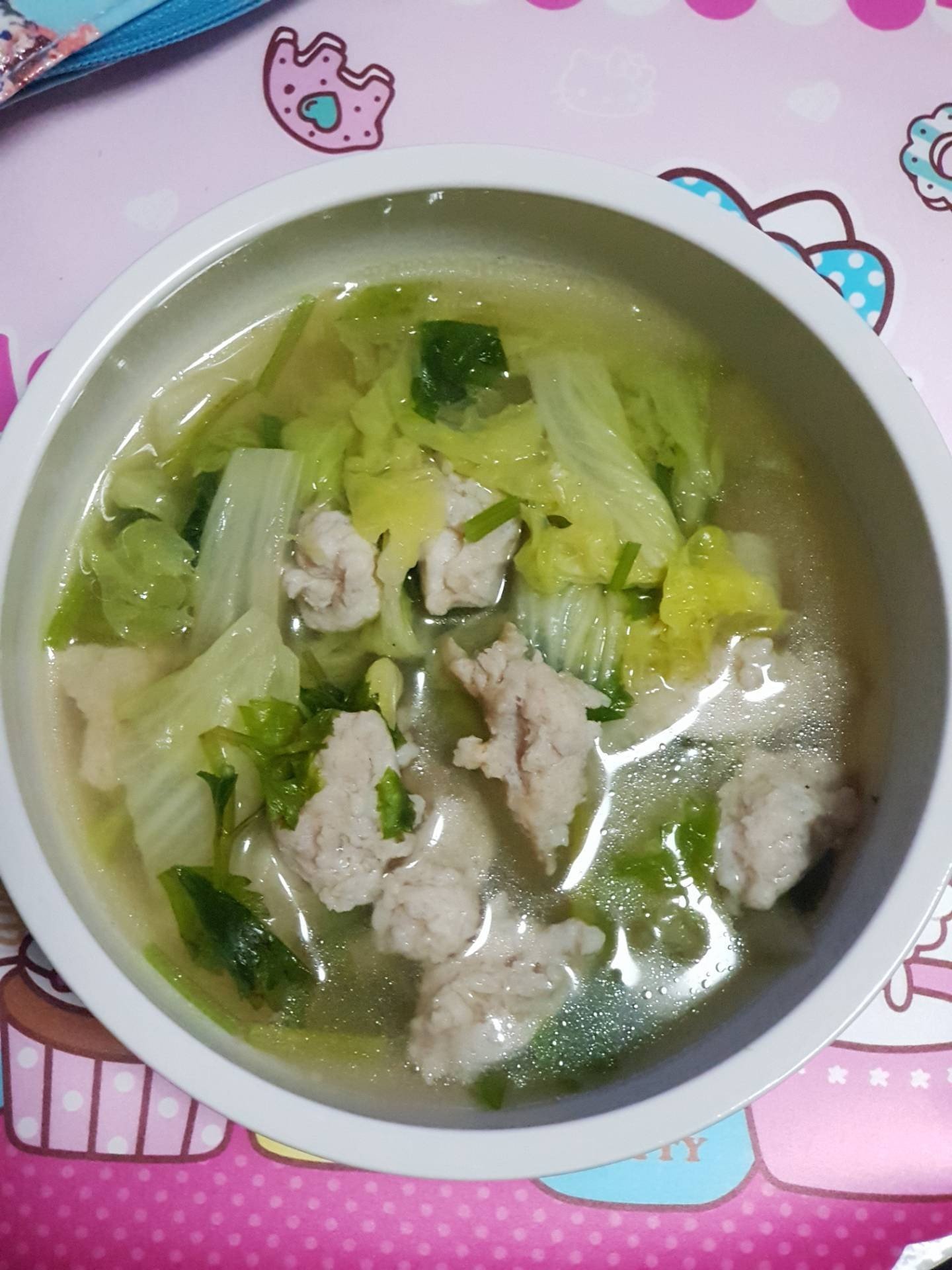 แกงจืดผักกาดขาวเต้าหู้หมูสับ