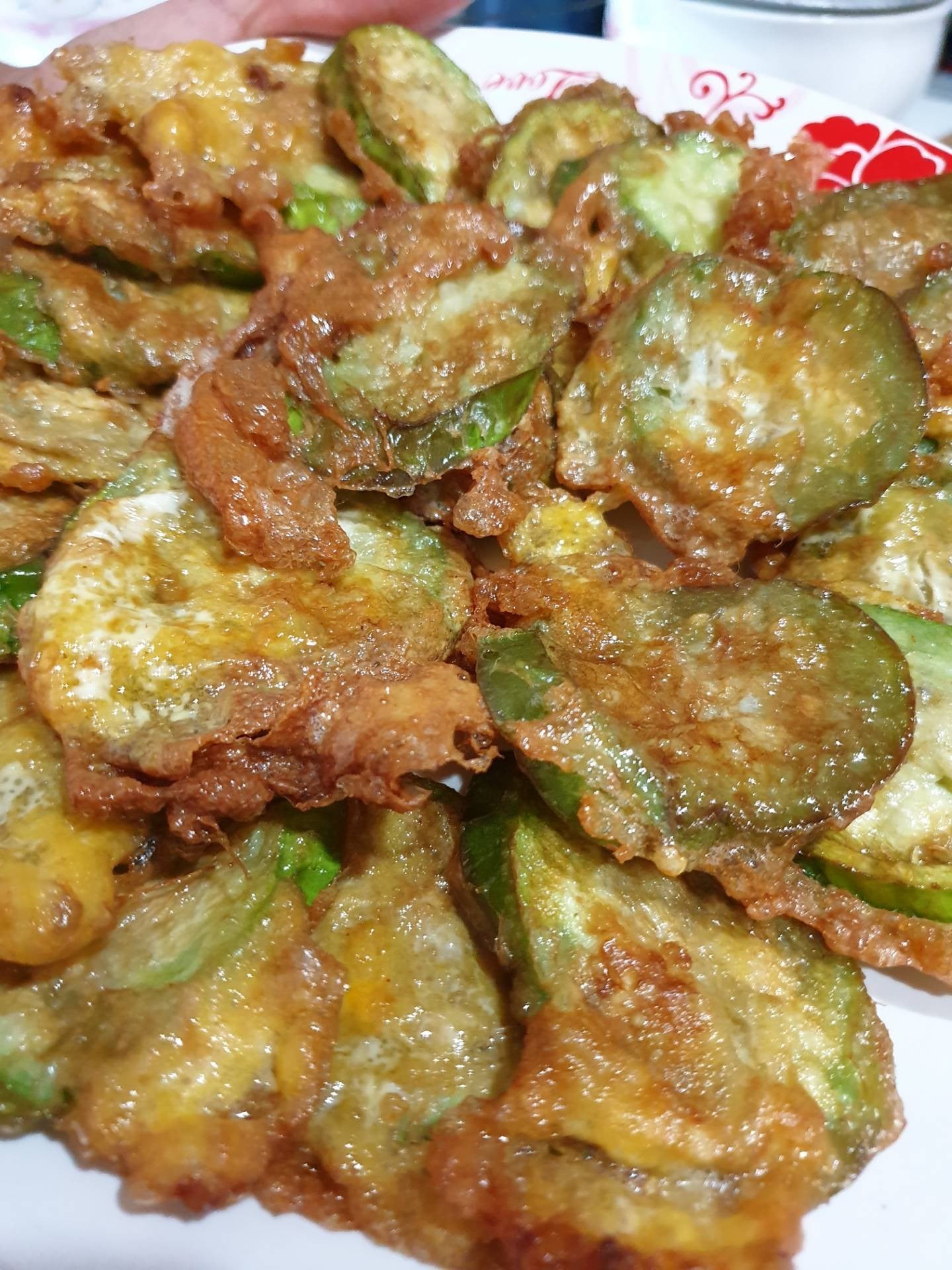 มะเขือยาวชุบไข่ทอด