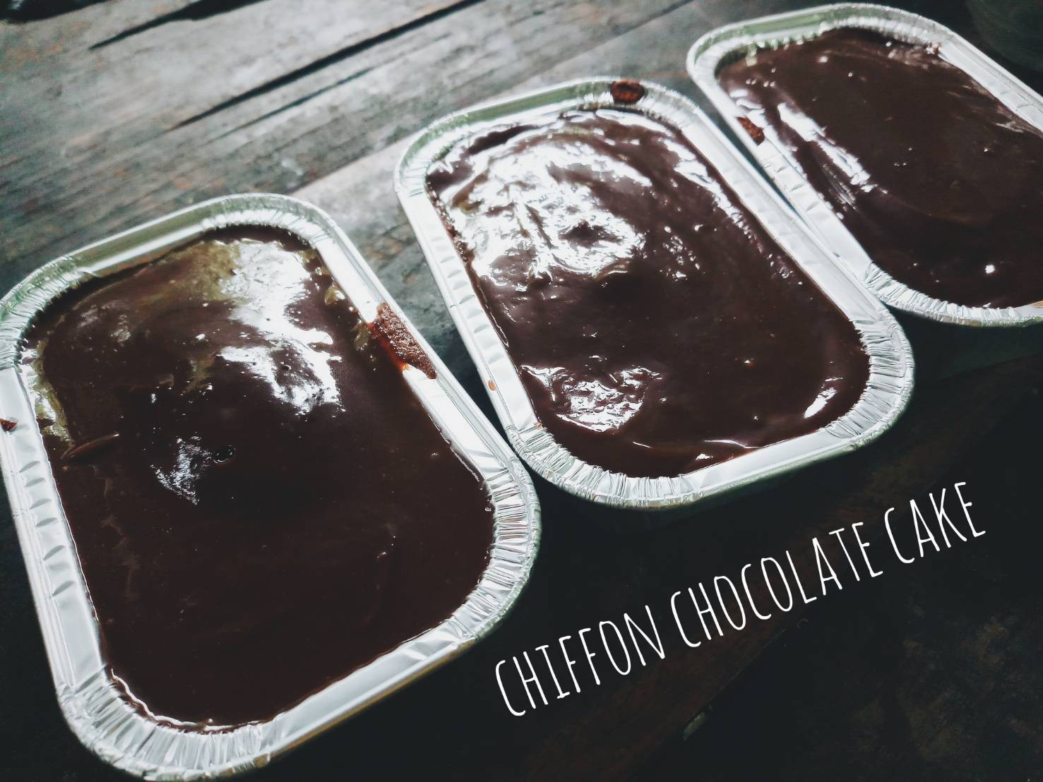 Chiffon Chocolae Cake (ชิฟฟ่อนเค้กช๊อคโกแลตหน้านิ่ม)