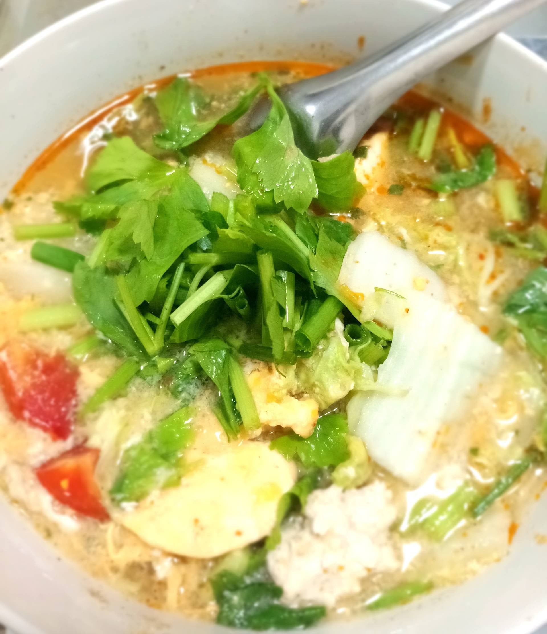 สุกี้ต้มยำไก่สับไร้เส้น