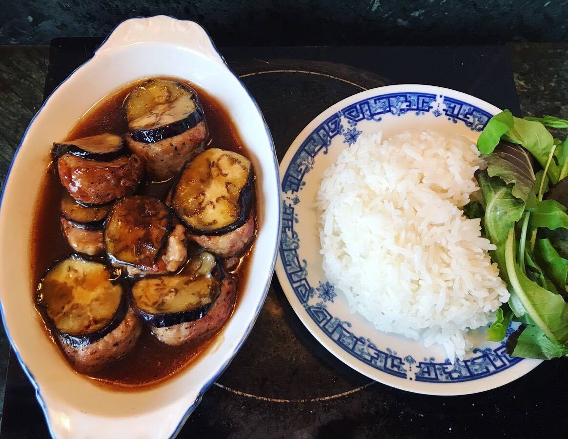 มะเขือม่วงยัดไส้หมูสับแบบกวางตุ้ง 煎釀茄子 🇭🇰