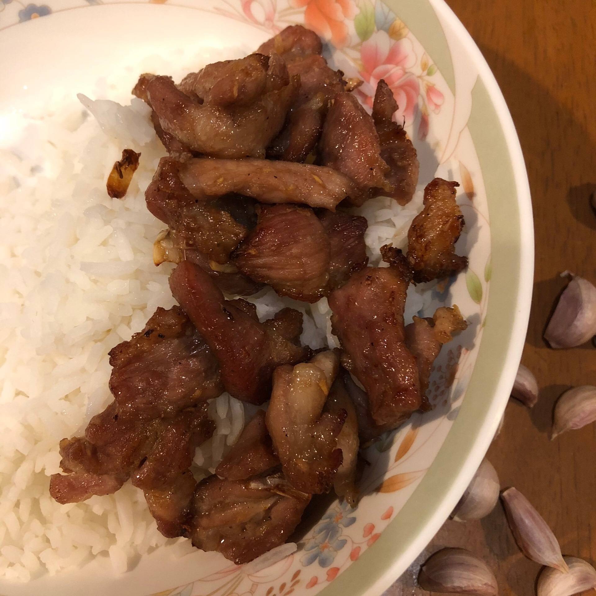 หมูทอดขิงกระเทียม ด้วยหม้ออบลมร้อน