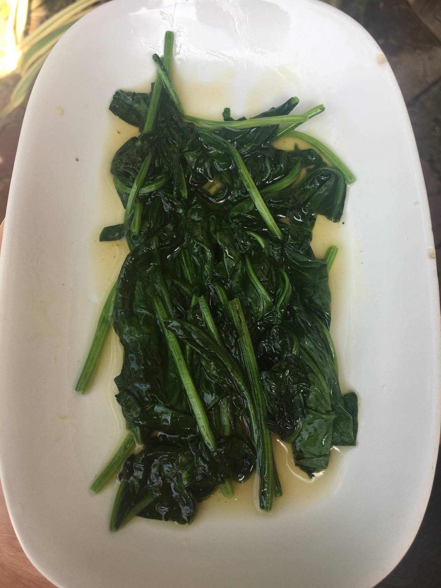 ผักป่วยเล้งซอสเห็ดหอมเจ