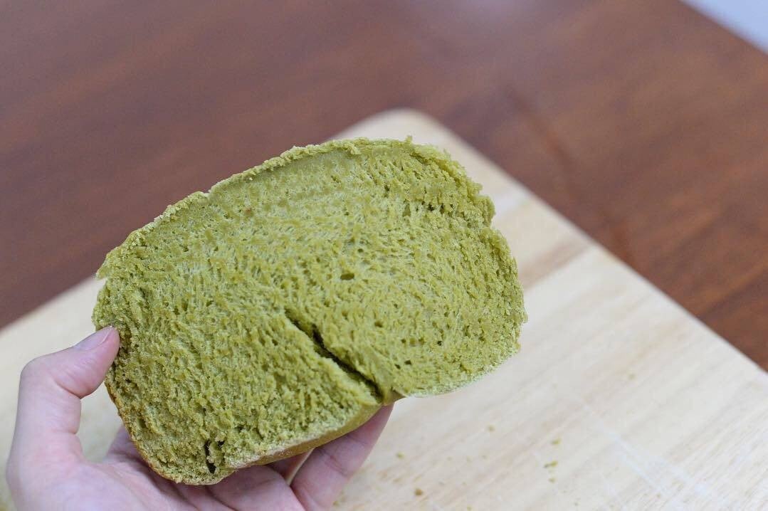 ขนมปังชาเขียว Matcha Bread จาก Breadmachine