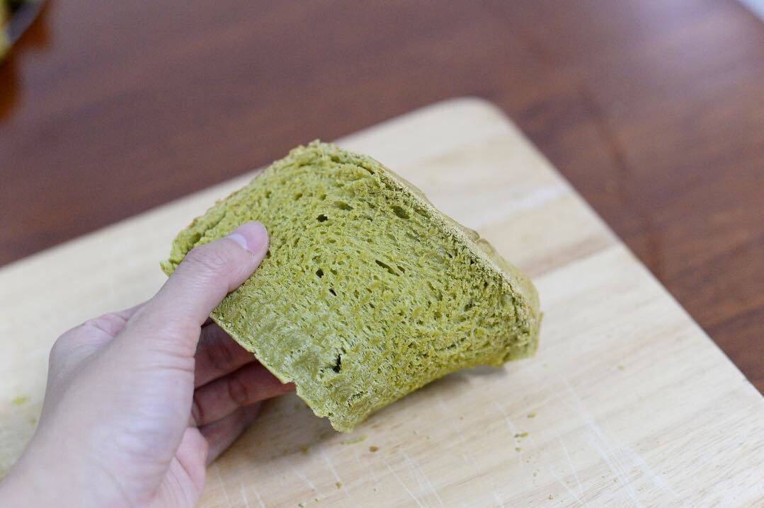 สูตร ขนมปังชาเขียว Matcha Bread จาก Breadmachine พร้อมวิธีทำโดย Pingping