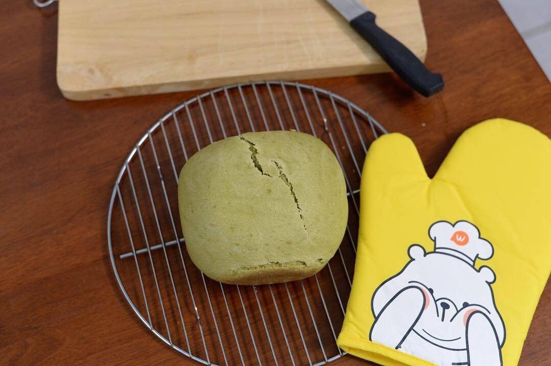 ขนมปังชาเขียว Matcha Bread จาก Breadmachine