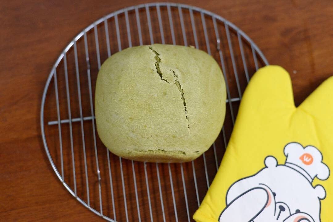 ขนมปังชาเขียว Matcha Bread จาก Breadmachine