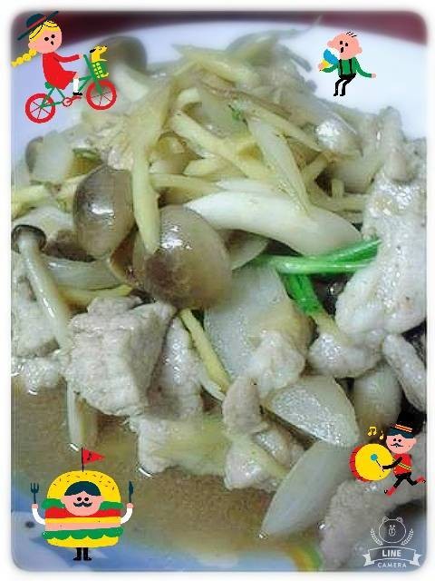 หมูผัดขิง🐷🐷🐷🐖🐖🐖