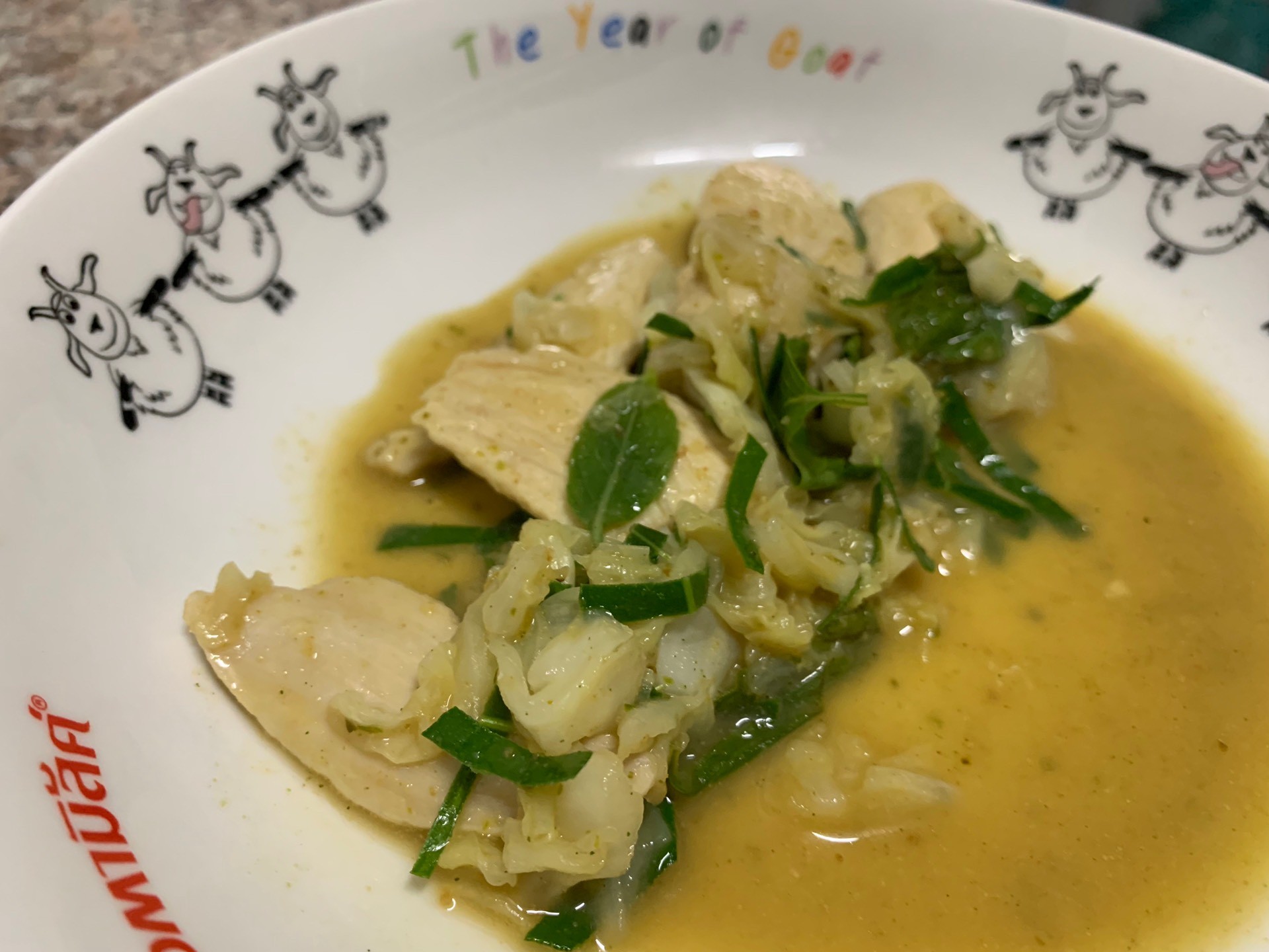 อกไก่ผัดเขียวหวาน
