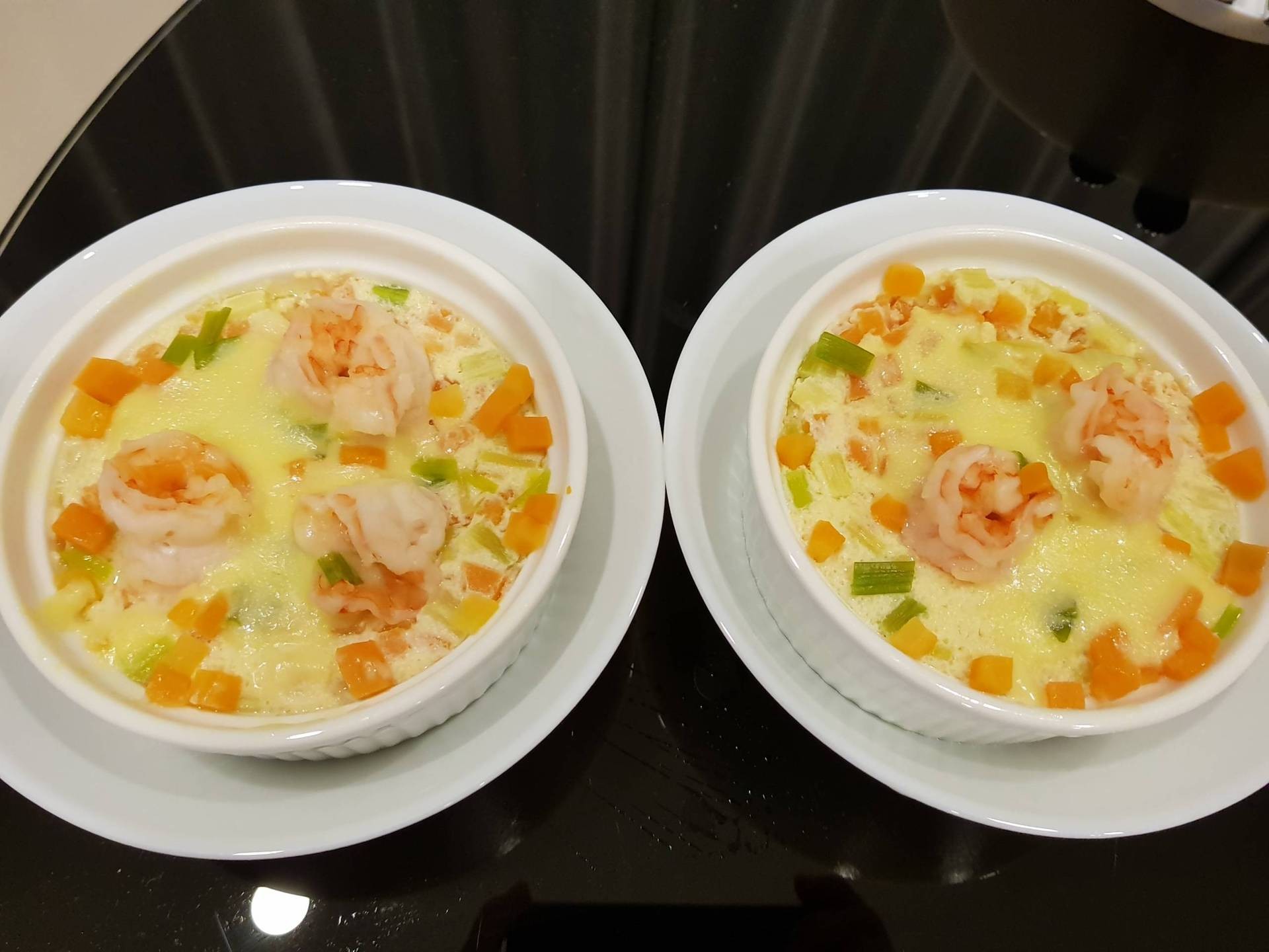 ไข่ตุ๋นนมสดชีสกุ้งแซ่บ 🥚