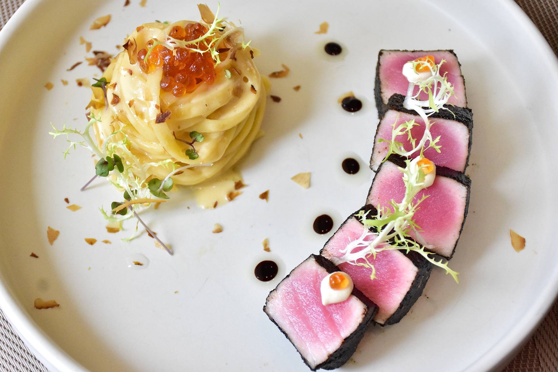 สไตล์ญี่ปุ่น หอมกลิ่นปลาโอ กลมกล่อมกับซอสครีมมิโซะ  