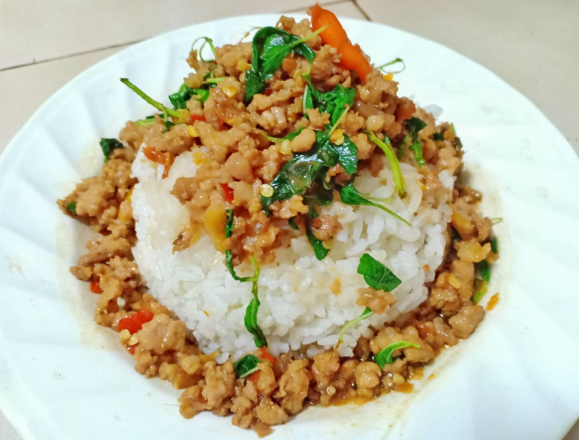 ข้าวกระเพราหมูสับ