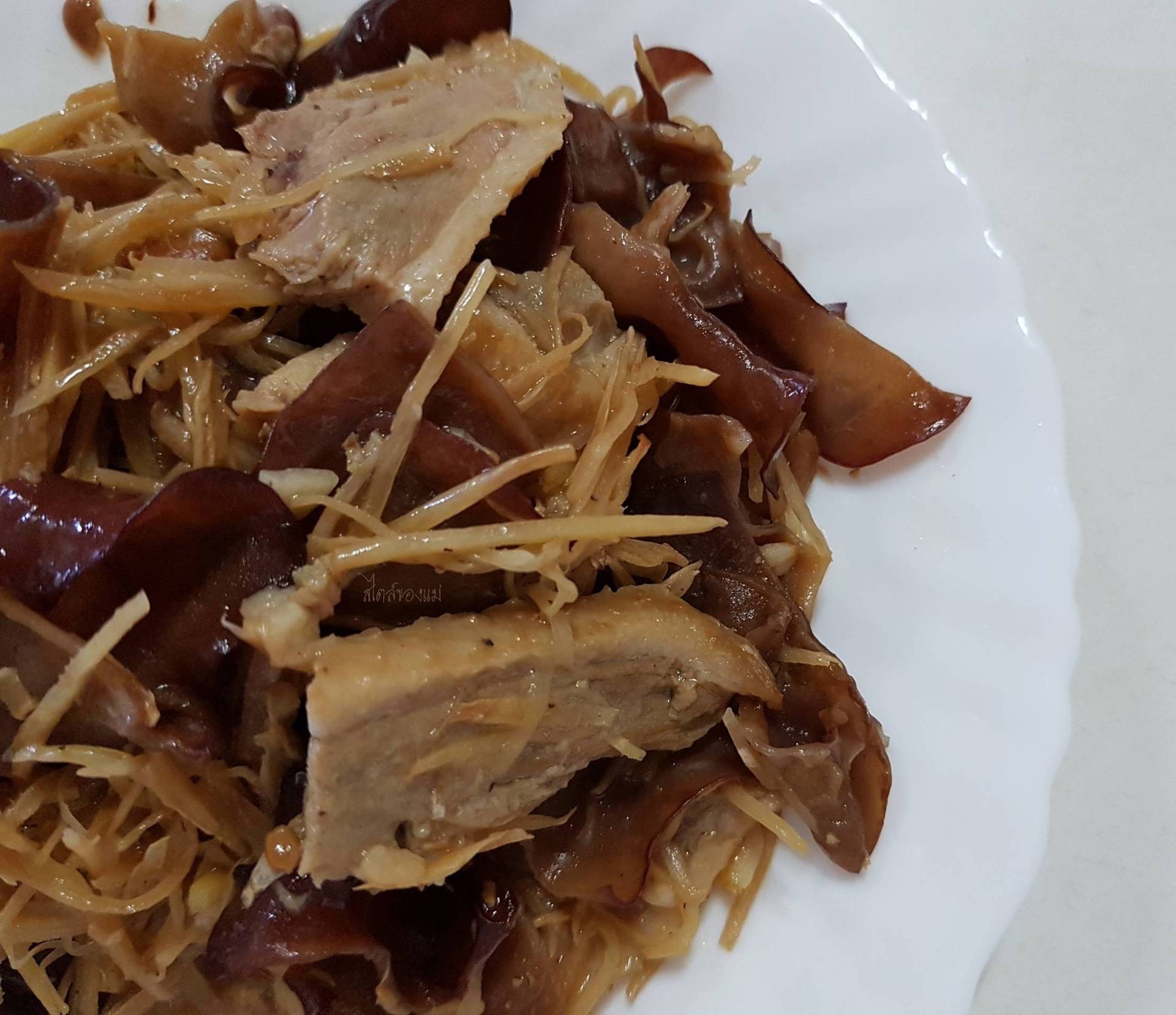 เป็ดผัดขิง