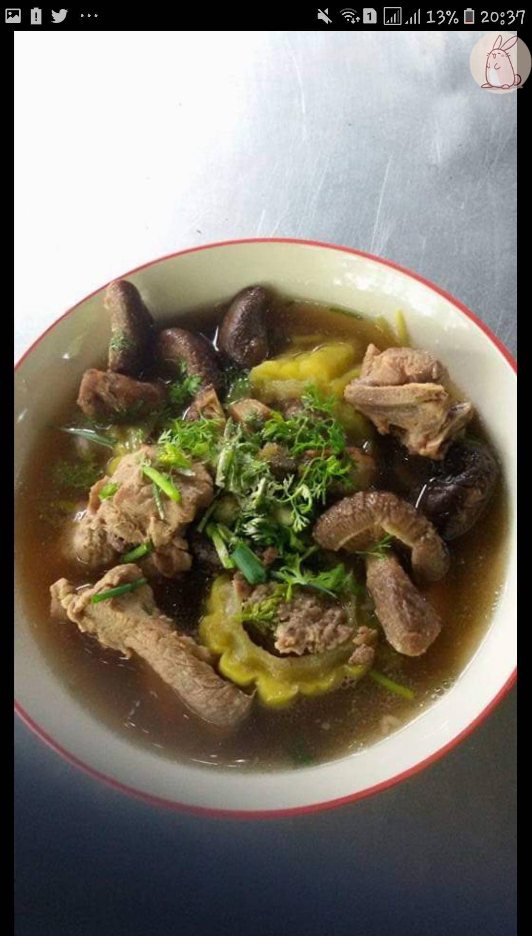 ตุ๋นมะระ เห็ดหอม