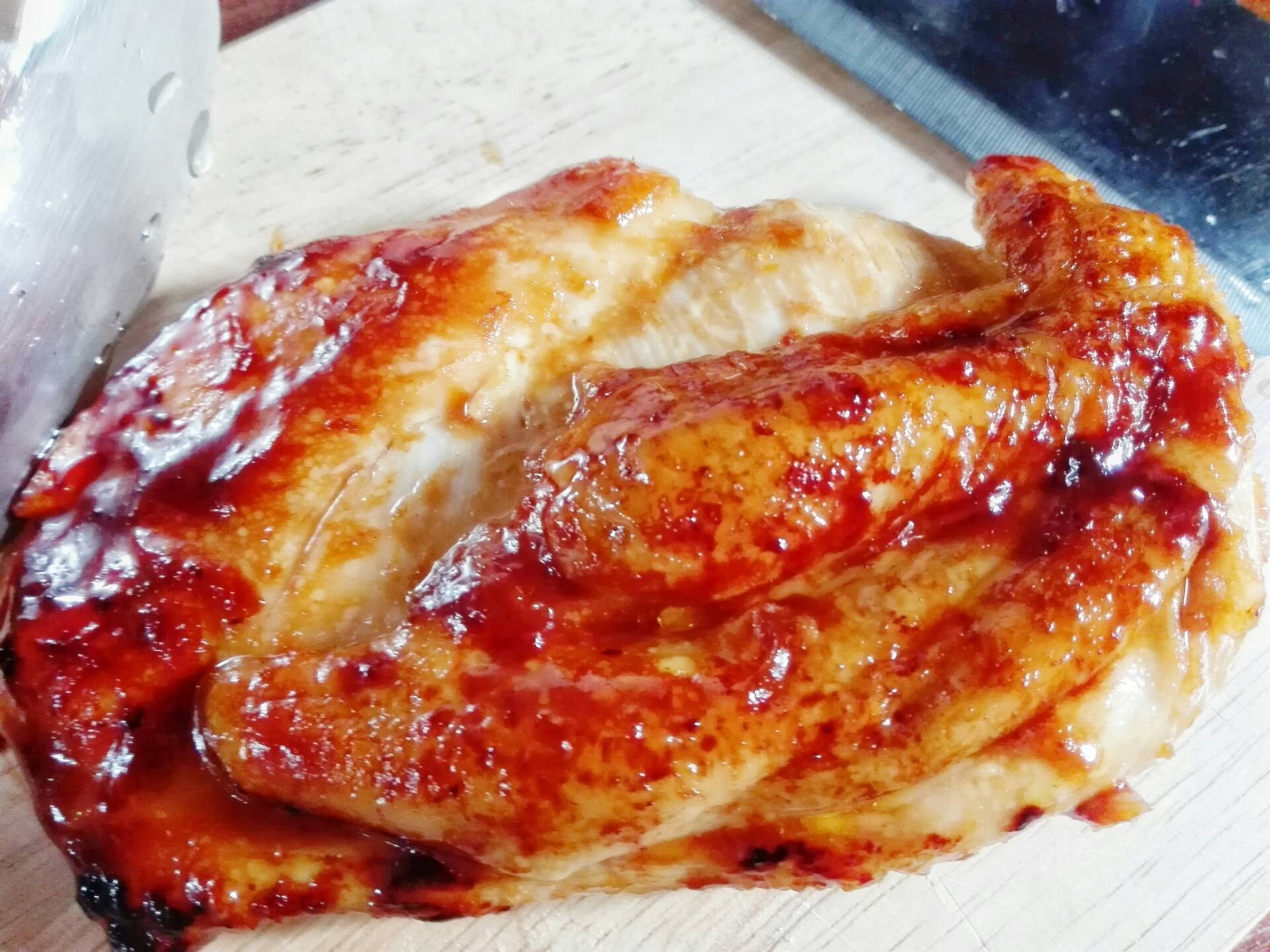 สลัดอกไก่ย่างซอส 🍯&🍊