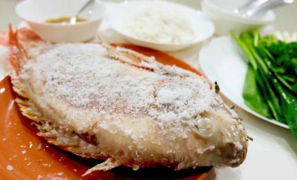 ปลาเผา หม้ออบลมร้อน